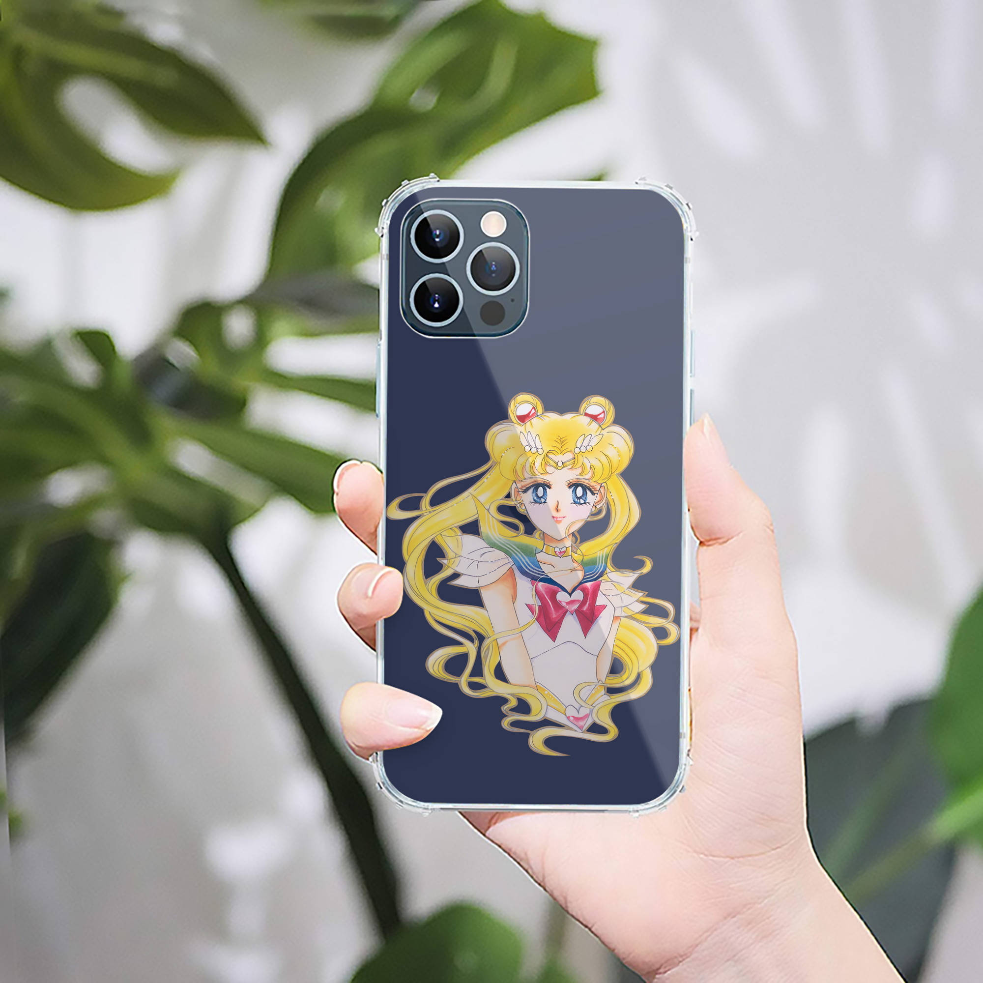 （画像用） 美少女戦士セーラームーン 月野 うさぎ つきの うさぎ Sailor Moon Tsukino Usagi 【iPhone 12シリーズ対応】透明スマホケース（クリアソフトケース）